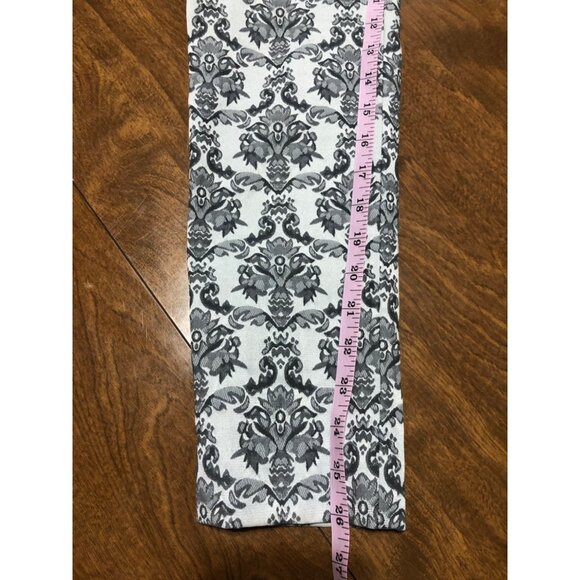 Anthropologie Cartonnier Grey Silver Tapestry Charlie Ankle Pencil Pants 0 Broca - Picture 11 of 11